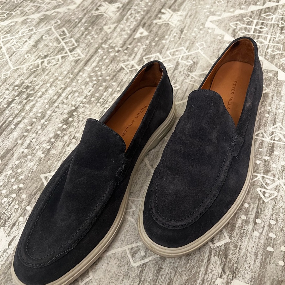 Peter Millar Men's Dark Suede Slip-Ons